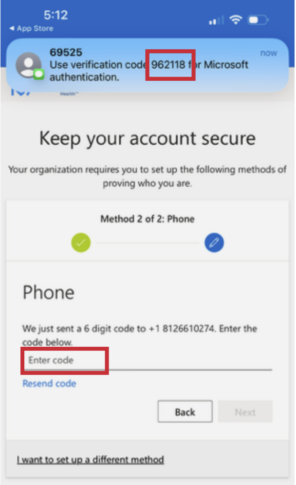 Login Microsoft Authenticator Setup iOS